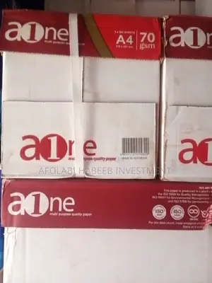 A One A4 Paper 70 Grams Per Carton (5 Rims in a Carton)