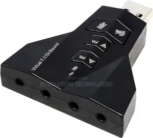 USB to 3.5mm Plug External Sound Card Double Adapter