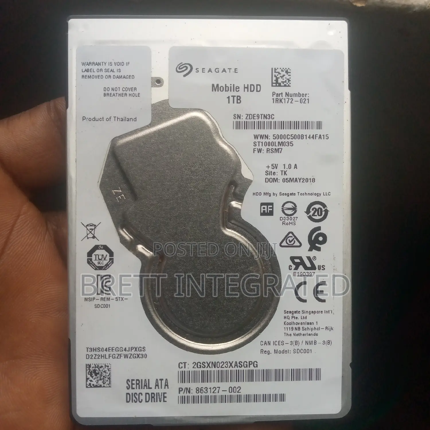 Seagate 1TB Head Disk