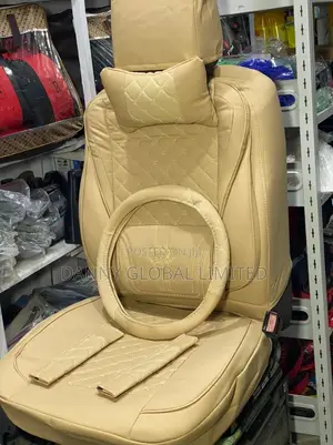 Original Pure Cream Colour Crown Leather Car Seat Cover