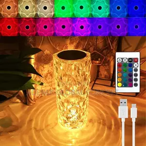 16 Lights Rechargeable Touch-pad Rose Diamond Table Lamp
