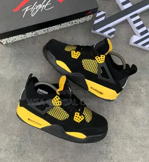 Air Jordan 4 Yellow Thunder Sneakers