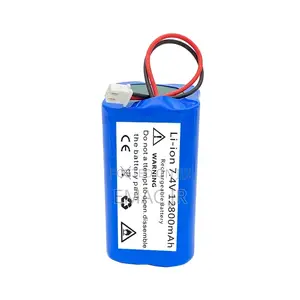 7.4V /11.1v 18650 Lituium Battery 12800mah