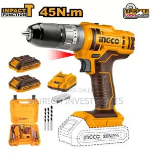 INGCO 54pcs Impact Drill Machine Kit, 20V Lithium Impact