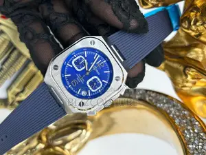 Original Bell Ross Blue Dail Chronograh Blue Rubber Watch