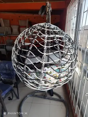 White and Black Medium Swing Chair
