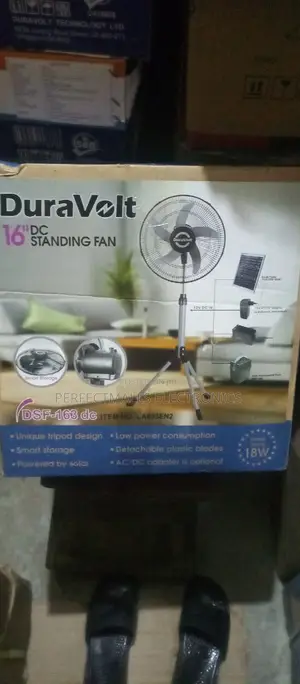 16" Duravolt Ac/Dc Standing Fan (18w)