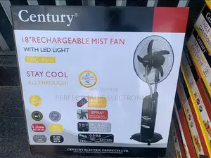 18" Century Rechargeable Mist Fan With LED Lights