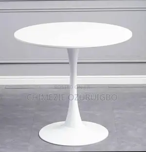 80 by 80cm Round White Restaurant Table