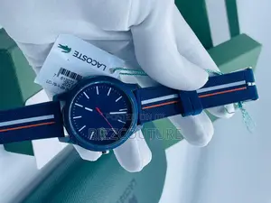 Original LACOSTE BLUE RUBBER WATCH Available in Store