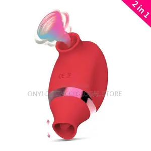 Silicone Clitoris Licker + Sucker Two Way Toy