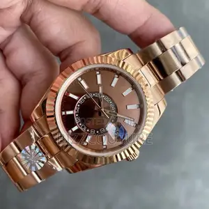 Original Rolex Sky Dweller Rose Gold Chain Watch