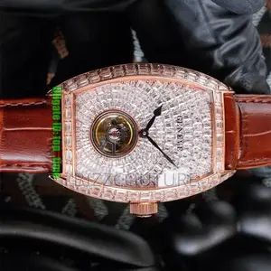 Original Geneva Chronograph Brown Leather Watch Is Available