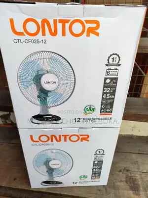 Rechargeable Table Fan 12" Lontor