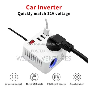 Car Power Inverter/Socket With 3 Usb