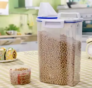 Cereal Container/Dispenser With Easy-Pour Lid
