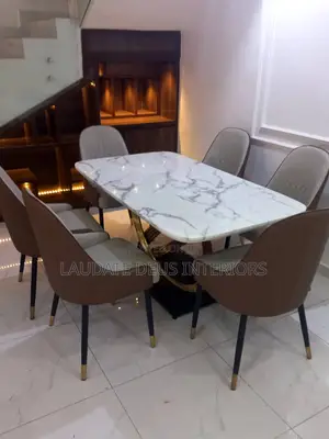 New Exquisite Royal Marble Top Dining Set