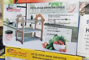 Wonder Home 3 Layers Wooden Dish Drainer