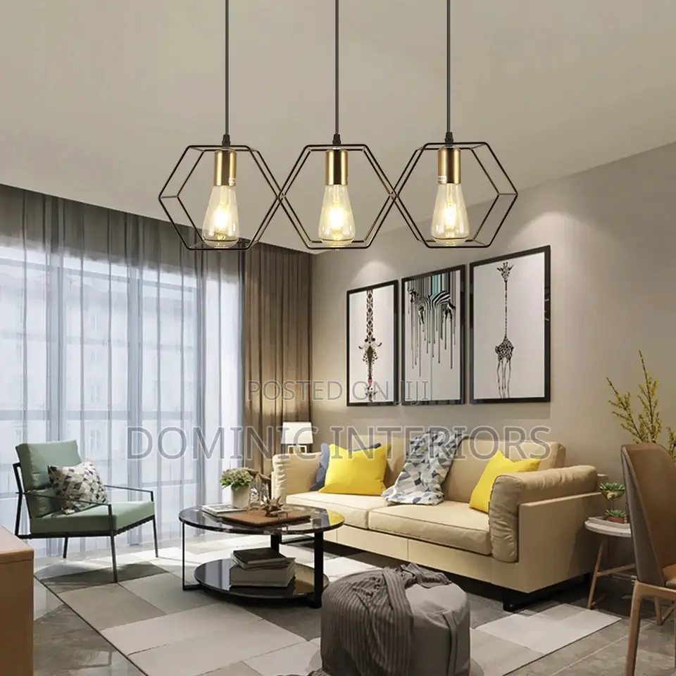 Geometric Metal Frame Lamp