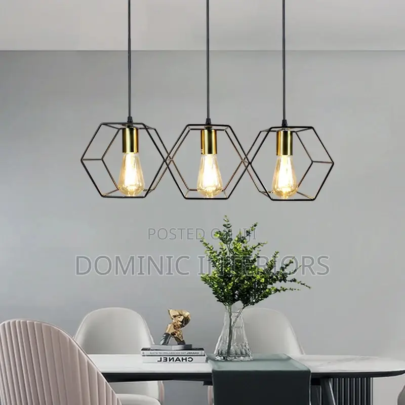 Geometric Metal Frame Lamp