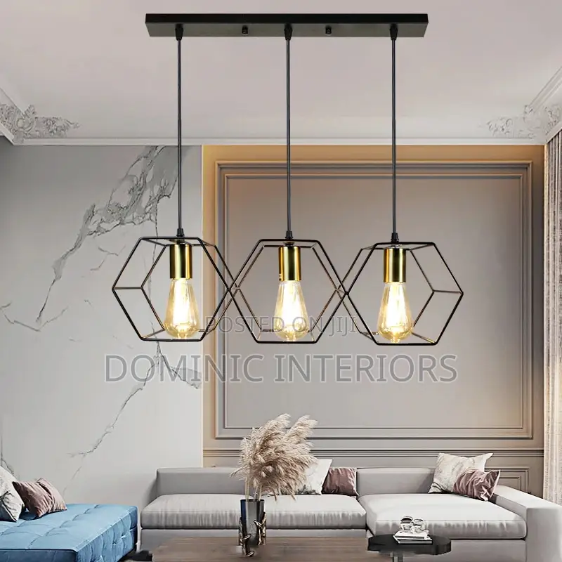 Geometric Metal Frame Lamp