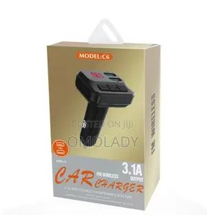 Bluetooth Car Kit FM Wireless With 2 USB Car Charger 3.1a-C6