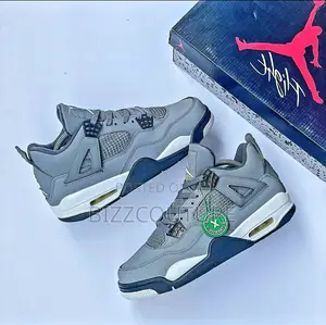 Original Nike Air Jordan 4 Gray Sneakers Available in Store