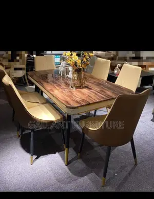 Qaulity Luxury Royal Marble Dining Table Set by Six Seaters