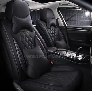 Leather Car Seat Covers Front + Leather Steering Wheel Cover