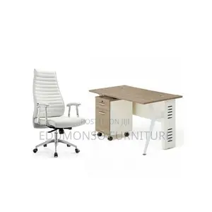 A Set of Office Table With Office Executive Chair