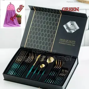 24 Pieces Gold Mix Tableware Cutlery Set