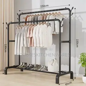 35 Kg Cloth Hanger Double Pole Cloth Rack