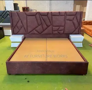 Standard Bed Frame With Its Dresser