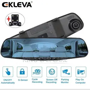 4.3" Dash Cam Car Rearview Mirror DVR Video Rec Camera Lens