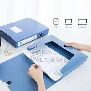 1pc A4 File Box Storage Bag Lightweight Business Organizer