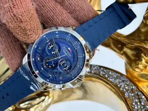 Original Hilfiger Chronograph Blue Dail Rubber Strap Watch