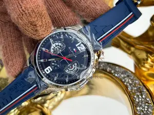 Original Hilfiger Chronograph Blue Rubber Strap Watch
