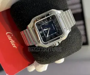 Original Cartier Black Dail Silver Chain Watch Is Available