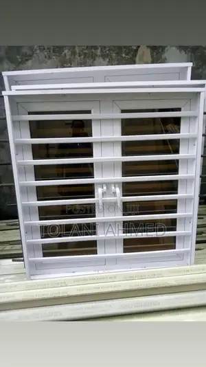 White Casement Window With Burglary and Sliding Net