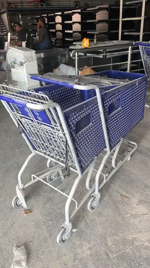 Blue Supermarket Trolley