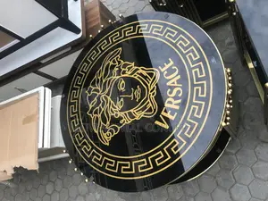 Versace Gold Center Table With 2 Side Tables