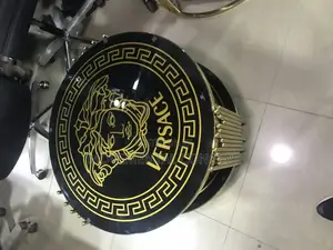 Versace Gold Center Table With 2 Side Tables