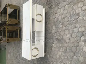 White TV Stand With Tempered Glass Top