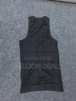 Stretch Fits Tank Muscle Gym Black Underwear