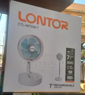 Lontor 7" Rechargeable Mini Fan