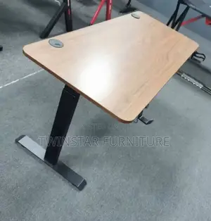 New Modern Electric Adjustable Table Brown Top