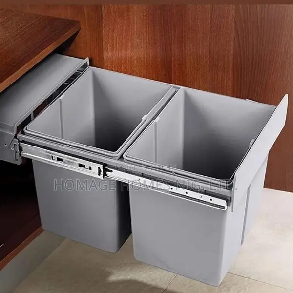 Built-in Kitchen Waste Bin Gray