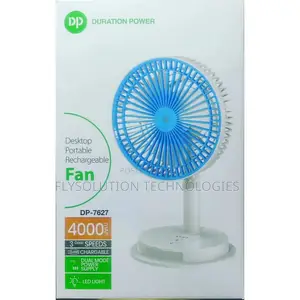 Dp Rechargeable Table Fan With LED Light (DP-7627)
