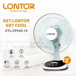 Lontor 12′′ Rechargeable Table Fan - Cf025-12