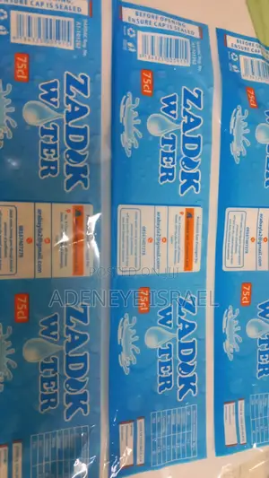 Bottle Water Label Printing